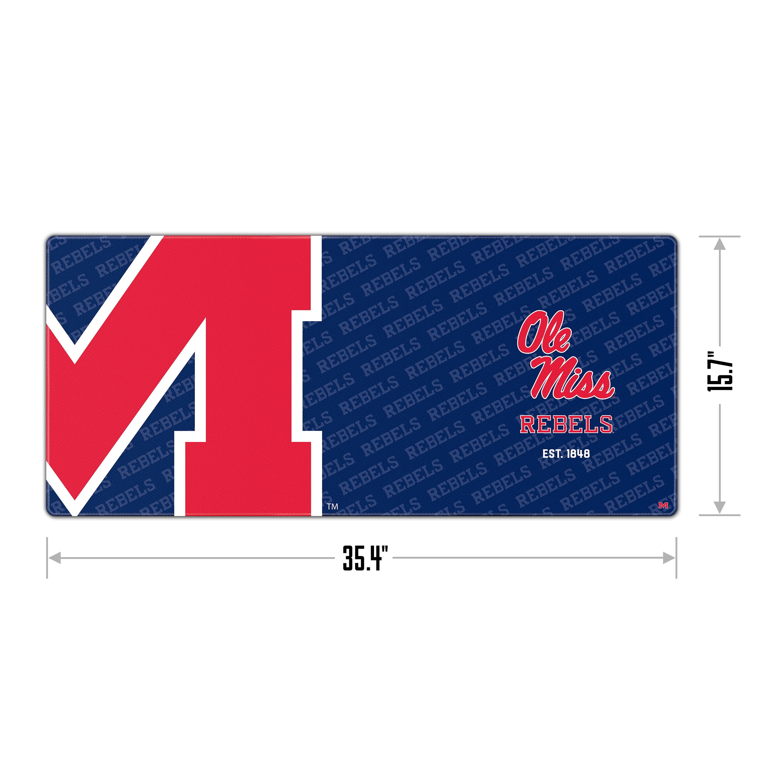 YouTheFan NCAA Mississippi Rebels Logo Series Desk Pad