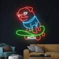 thumbnail image 3 of Handmadetneonsign Pug Skateboarding Neon Sign, Skateboard Pug Led Sign, Pug Dog Skateboarder Led, 3 of 5