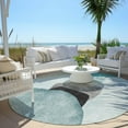 thumbnail image 6 of Addison Rugs Chantille Indoor/Outdoor Transitional Organic Teal Washable Round Rug, 8' x 8', 6 of 6