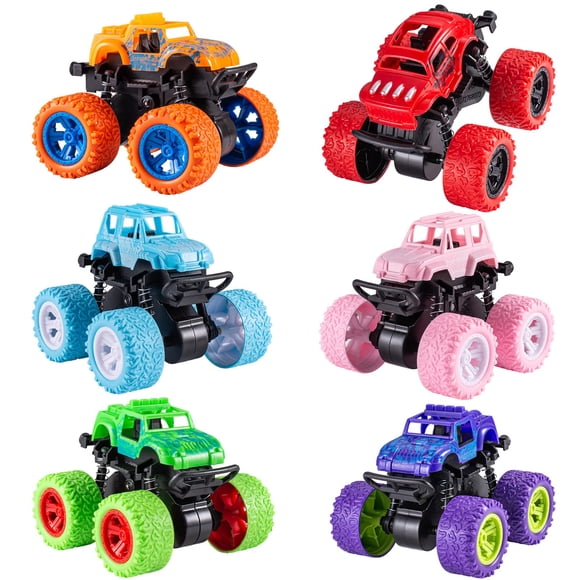 Monster Truck Toys para niños, niños, niñas, niños pequeños de 3, 4, 5, 6, 7, 8 años de edad, Monster Truck accionado por fricción, recuerdo de fiesta, coches de juguete, vehículos, juguetes de playa