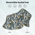 thumbnail image 5 of Disketp Flowers And Bee Print Reflective Bucket Hat Beach Hat Summer Travel Sun Hats Fisherman Cap, 5 of 8
