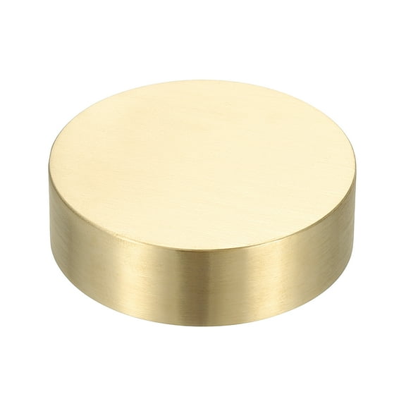 Uxcell Chinese Calligraphy Paper Weight, 50mm Round Brass Paperweight Holding Paper Flat for Painting Writing Ink Drawing Desktop Home Office Decoration, Gold Tone