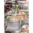 thumbnail image 4 of Outdoor Tablecloth with Umbrella Hole and Zipper, Easter Bunny Round Table Cloth 54 Inch Waterproof Tablecloth, Spring Colorful Daisy Flowers Rabbit Vintage Picnic Table Cover for Patio Camping, 4 of 7