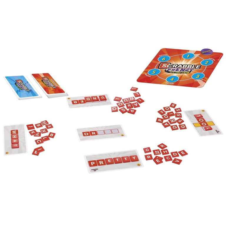 Scrabble Frenzy Tile and Card Game, Fast-Paced Scrabble Game for