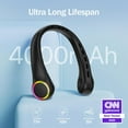 thumbnail image 3 of Portable Fan with 5-17H Lifespan, 4000mAh Neck fan air conditioner with 3 Adjustable Speeds and 64 Cool Lights, Rechargeable Neck Fan, Hands-Free Cooling fan for Summer, 3 of 8