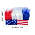 thumbnail image 3 of Sombrero con diadema peluda americana, diadema peluda verde, tocado para el cabello, disfraces americanos para mujeres, hombres, fiestas deportivas, gorra de peluca de poliéster, 3 of 6