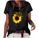 thumbnail image 2 of Puntoco Moda Mujer Causal Daisy Cuello redondo Blusa estampada Camiseta de manga corta Tops de verano Puntoco Puntoco-7278, 2 of 6