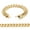 Gold, variant on Cuban Link Bracelet 14K Gold Plated Curb Chain 9" Stainless Steel Fashion Jewelry for Adult Men 16 mm