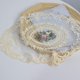 thumbnail image 3 of 2x Cojín de mesa beige claro de tela de encaje bordado ovalado europeo, 3 of 5