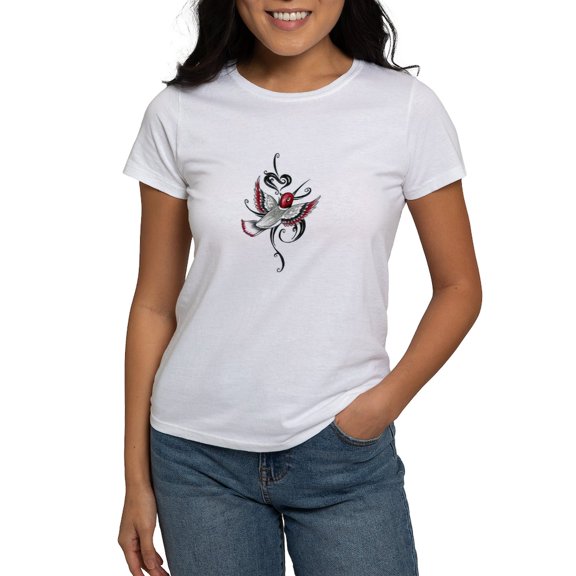CafePress - Hummingbird Tribal Women's T Shirt - Women's Classic T-Shirt