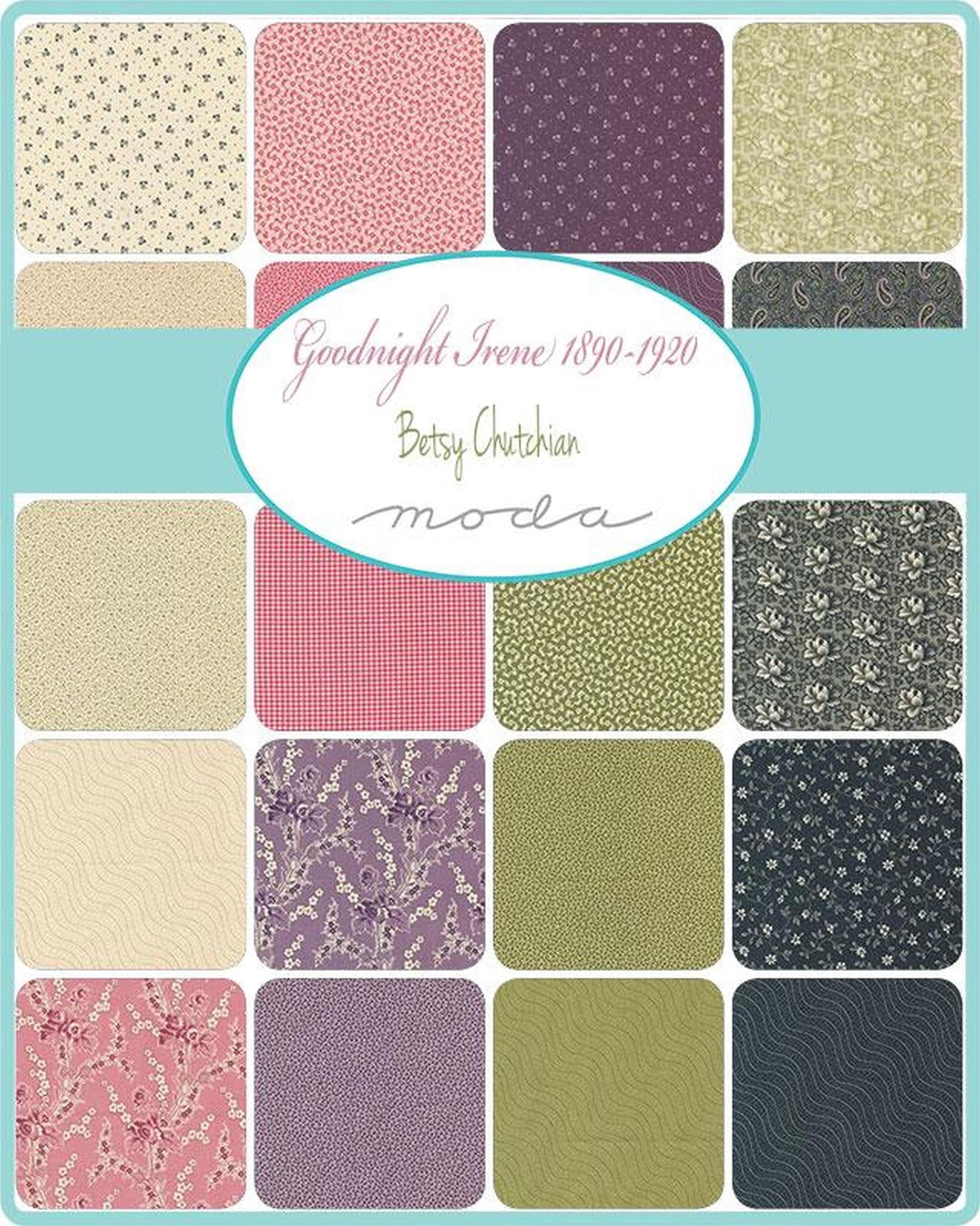 Goodnight Irene Layer Cake by Betsy Chutchian; 42 - 10" Precut Fabric Quilt Squares