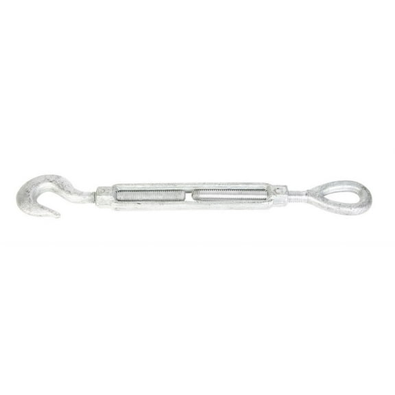 Baron 16-1/2X6 Hook and Eye Turnbuckle, 1/2 in Thread, 6 in L, 1500 lb, Forged Steel