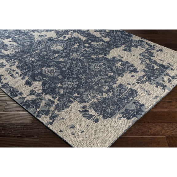 BoutiqueRugs Holmes Traditional Area Rug - Ivory, Navy, Slate Blue - 2' x 3'