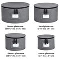 thumbnail image 2 of China Storage Set, Hard Shell and Stackable, for Dinnerware Storage and Transport, Protects Dishes Cups and Mugs, Felt Plate Dividers Included (Grey, 5 Piece Set), 2 of 5