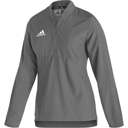 GL7885 Adidas Women's Sideline 21 long sleeve 1/4 zip pullover Grey/White S
