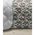 thumbnail image 3 of Abstract Down Alternative Comforter, Repeating Diamond Shaped with Triangles Aztec Inspired, Microfiber Quilt for All Season, 5 Sizes, Sea Blue Seafoam, by Ambesonne, 3 of 3