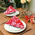 thumbnail image 3 of GZHJMY Valentine's Day Heart Cloth Napkins Set of 4, Reusable Washable Oversized Table Napkins for Family Wedding Dinner Party Home Decor, 20 Inch Decorative Washcloths, 3 of 7