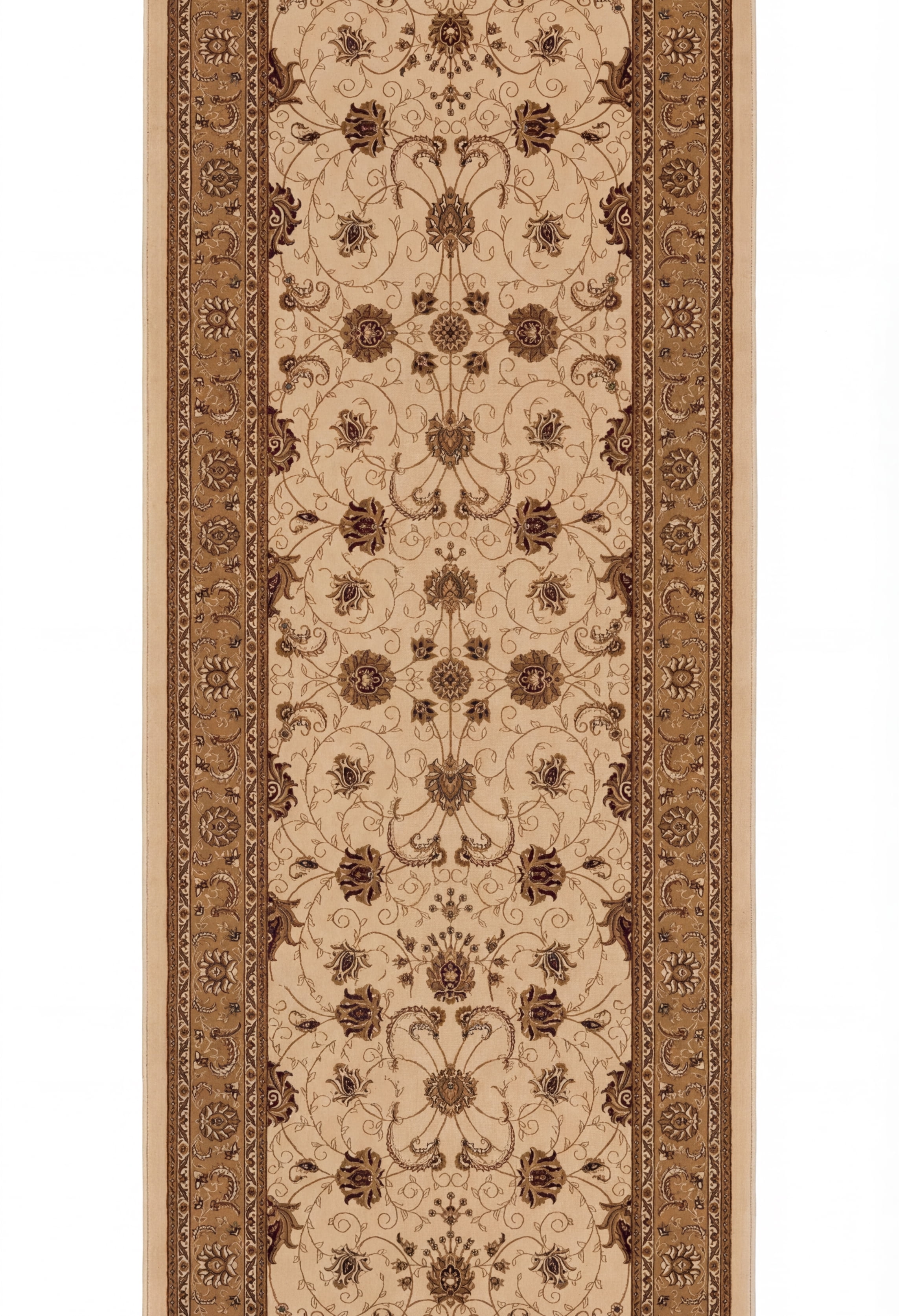 Rug Branch Majestic 2' x 6' (Exact Size: 2'3" x 6') Persian Indoor Runner Rug, Beige Cream, Traditional - Entryway, Hallway, Bathroom, and Kitchen