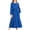 Blue, variant on Girls Summer Casual Dress Solid Color Round Neck Long Sleeve Daily Casual Dress Holiday Beach Dresses with Pockets(Light Violet,6-7 Years)