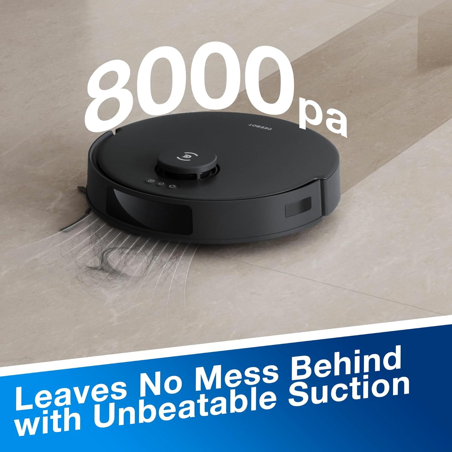 ECOVACS DEEBOT N20 PRO Robot Vacuum Cleaner and Mop,8000Pa Strong Suction, ZeroTangle Brush, Vibrating Mopping System, 300 Minutes Runtime