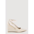 thumbnail image 3 of Women's Pointed Toe Double Ankle Strap Wedge Pumps, 3 of 6