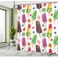 thumbnail image 5 of Ambesonne Sweets Shower Curtain, Vivid Ice Creams, 69"Wx84"L, Multicolor, 5 of 5