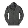 thumbnail image 5 of Matchstick Men's V-Neck Shawl Collar Button-up Cardigan Cotton Knitted Sweater with Pockets, 5 of 9