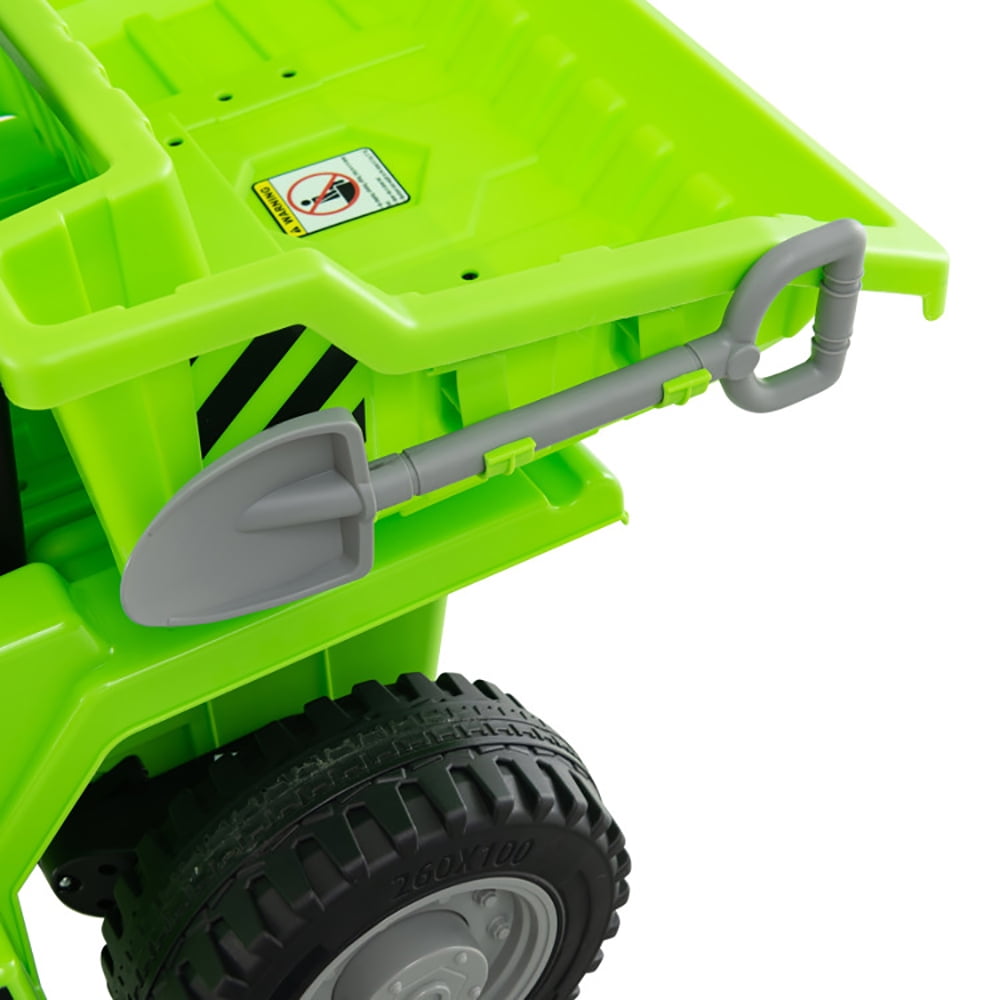 CIPACHO Kids Ride on Dump Truck 12V Ride on Car with Electric Dump Bed, Battery Powered Electric Ride on Car, 4-Wheeler Quad Car Toy, Green