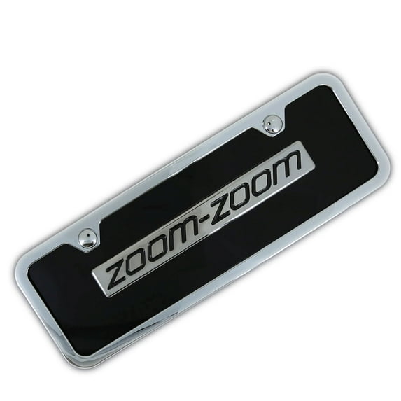 Mazda Zoom Zoom Mini License Plate Kit (Chorme on Black)