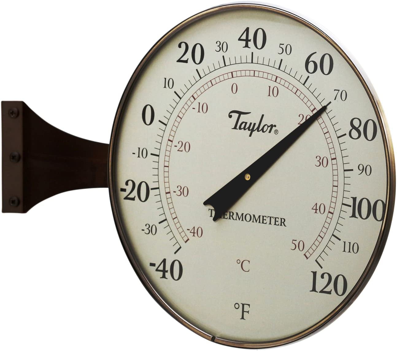 Taylor Precision Products Heritage Metal Dial Thermometer 4.25-Inch 