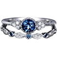 thumbnail image 1 of AKYUSGFL Fashion Rings for Women Synthetic Diamond Studded Zirconia Inlaid Rings Wedding Engagement Rings Jewelry Accessory Gifts, 1 of 5