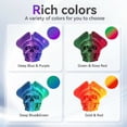 thumbnail image 3 of Epelay PLA 3D Printer Filament, 1.75mm, Dual Color Shiny Rainbow Series, 4 x 250g Bundle, Compatible with FDM Printers, 3 of 8