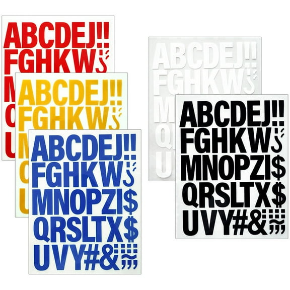 HONMEET Heat Transfer Decals Iron On Letters Blue Flocking 5Pcs 12.2x9.3x0.08in