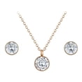thumbnail image 1 of Juego Collar Y Aretes Solitario Swa Bco Oro Rosa 14k rosa Unitalla, 1 of 8