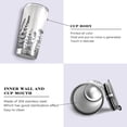 thumbnail image 2 of SKYSONIC Black & White Wild Flower Pattern 20 oz Stainless Steel Insulated Mug, Double Vacuum Insulated Travel Mug with Lid and Straw, 2 of 7