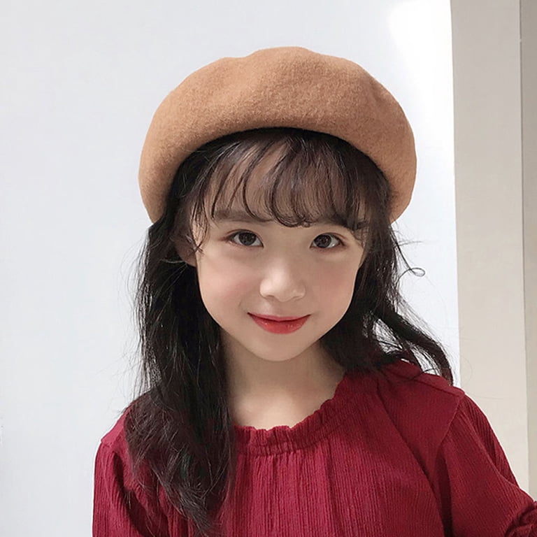 D-GROEE Wool Beret Hat Warm Woolen French Artist Hat Cap  display picture 2