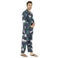 thumbnail image 2 of Inkmeso Printed Pajama Sets For Men's Button Up Classic Sleepwear Lightweight Cotton Nightwear, 2 of 8