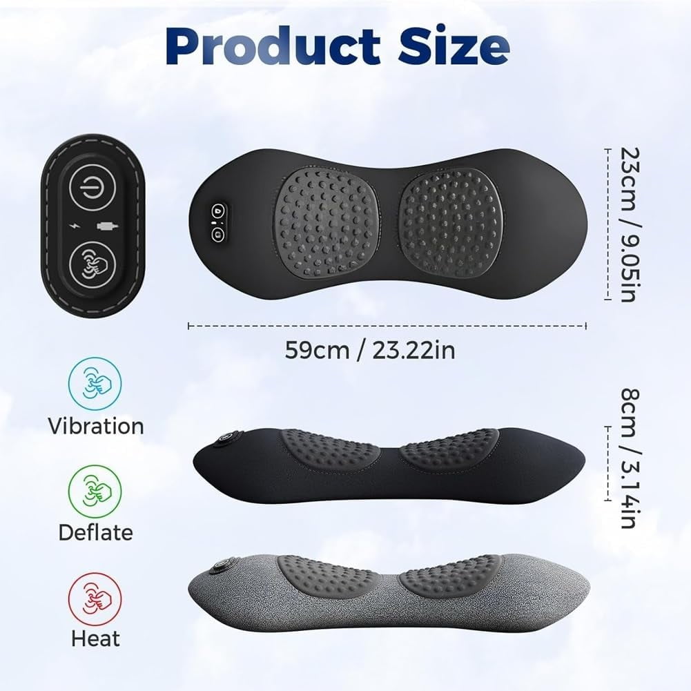 Smooth Spine Triple Fusion Back Massager,2025 New Electric 3 in 1 Back Massager for Pain Relief Deep Tissue,with Traction,Vibration & Heat and Against Pain for Neck,Shoulder,Backs