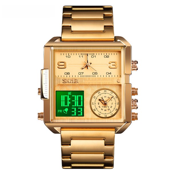 Reloj electrónico de negocios para hombre con esfera grande cuadrada del sudeste asiático de EE. UU.