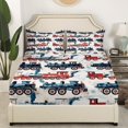 thumbnail image 2 of Erosebridal Engine Train Fitted Sheet Set Twin, Cartoon Truck Bedding Twin Size, Railway Decor 2pcs, 2 of 6