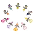 thumbnail image 2 of 10 Piezas De De ángel Colgantes De Corazón De Acrílico Facetado De Arcilla Alas De Aleación Ajuste Collar Pendiente Pulser Soledad Encantos de ángel, 2 of 9