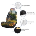 thumbnail image 6 of Pofeuu Cozy Cottage Lakeside Sunset Print Automotive Car Seat Covers Flat Cloth Full Set Seat Covers,Car Seat Covers front seats for Cars Trucks and SUVs-2 PCS, 6 of 9