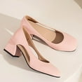 thumbnail image 5 of Women's Square Toe Slip-On Sandals with 2.16" Block Heel, Casual Summer Comfort Shoes for Indoor Outdoor, Available in US Size 4.5-9.5, Candy Color, 5 of 5