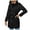 Black, variant on Women's Lightweight Windbreaker Jacket Detachable Hood Water Long Sleeve Casual Outerwear for All Seasons Comfort Fit