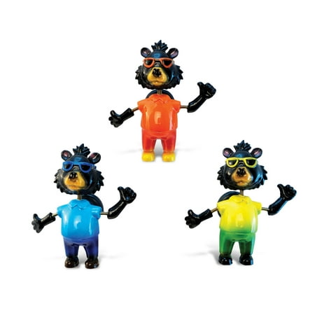 

CoTa Global Cool Black Bear Refrigerator Bobble Magnets Set of 3 - Assorted Color Fun Cute Wild Bear Animal Bobble Head Magnets For Kitchen Fridge Home Decor and Cool Office Decor Novelty - 3 Pack