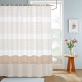 thumbnail image 4 of Shower Curtains for Bathroom, Brown Stripe Waterproof Fabric Shower Curtain, Modern Rustic Horizontal Brown Striped Decorative Bathroom Curtain for Bathtub, 36"x72", No Hooks Included, 4 of 9