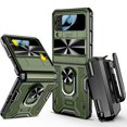 thumbnail image 1 of Funda VEGO para Samsung Galaxy Z Flip 4 5G con clip para cinturón, color verde, 1 of 9