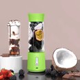 thumbnail image 4 of Teissuly Clearance Portable Agitators, Mini Agitators For Shakes ,Mini Agitators With 6 Blades USB Rechargeable 16.9oz Multifunction Juicer Cup For Travel,Camping,Office(Green, ) Teissuly WER2023081600395, 4 of 8
