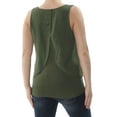 thumbnail image 2 of BAR III $39 Womens New 1338 Green V Neck Sleeveless Tiered Casual Top S B+B, 2 of 2