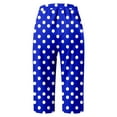 thumbnail image 3 of RUTAYY Women's Pants Fashion Comfortable Polka Dot Print Casual Mid Waist Sport Bottoms with Pockets Drawstring Everyday Wear Trendy Vibrant Trousers, 3 of 4